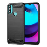 Custodia TPU in fibra di carbonio con trama spazzolata per Lenovo A1010, Vibe A