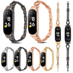 Cinturino metallo con catena in rame per Xiaomi Mi Band 3-7