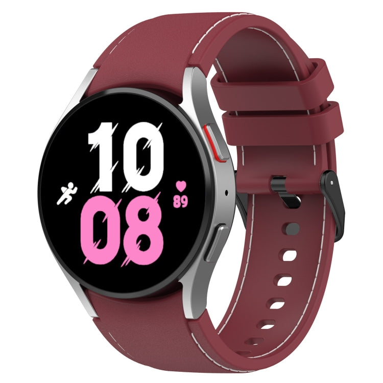 Cinturino in silicone con trama pelle per Samsung Galaxy Watch