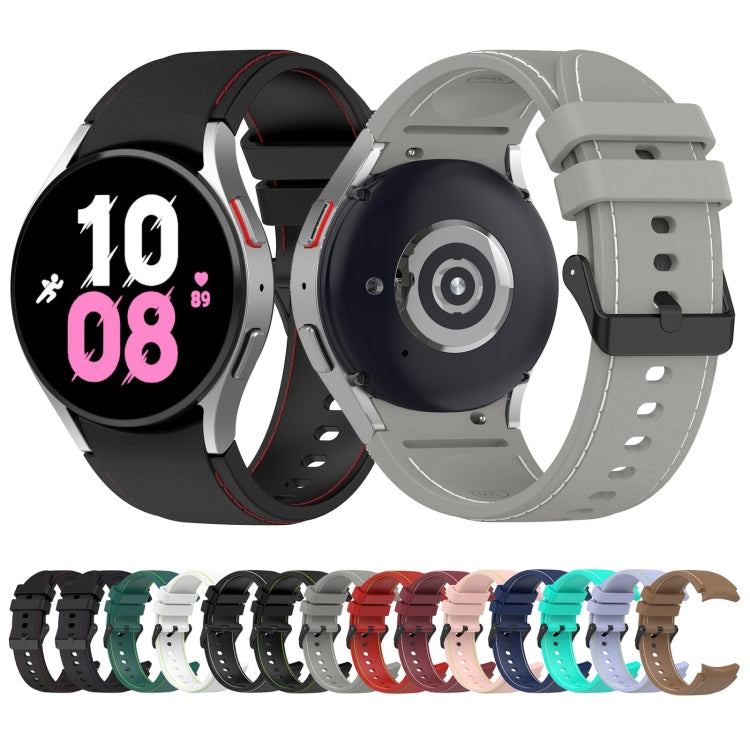Cinturino in silicone con trama pelle per Samsung Galaxy Watch