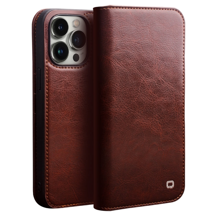 Custodia portafoglio in pelle per iPhone 14 Pro