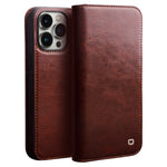 Custodia portafoglio in pelle per iPhone 14 Pro