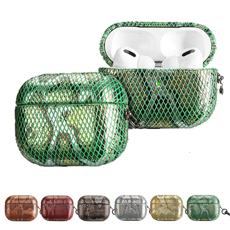 Custodia protettiva effetto pelle snakeskin per AirPods 3