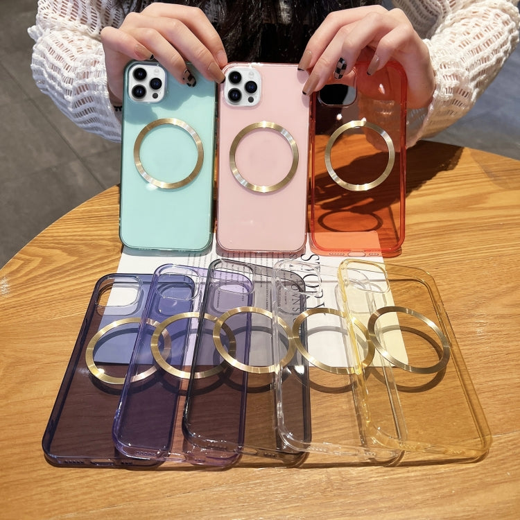 Custodia TPU MagSafe con texture CD per iPhone 13 mini