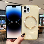 Custodia TPU MagSafe con texture CD per iPhone 13 mini