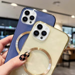 Custodia TPU MagSafe con texture CD per iPhone 13 mini