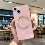 Custodia TPU MagSafe con texture CD per iPhone 13 mini