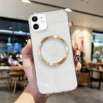 Custodia TPU MagSafe con texture CD per iPhone 11 Pro Max