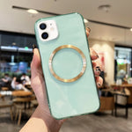 Custodia TPU MagSafe con texture CD per iPhone 11 Pro Max