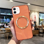 Custodia TPU MagSafe con texture CD per iPhone 11 Pro Max