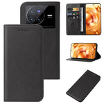 Custodia in pelle con chiusura magnetica per vivo X80 e modelli compatibili
