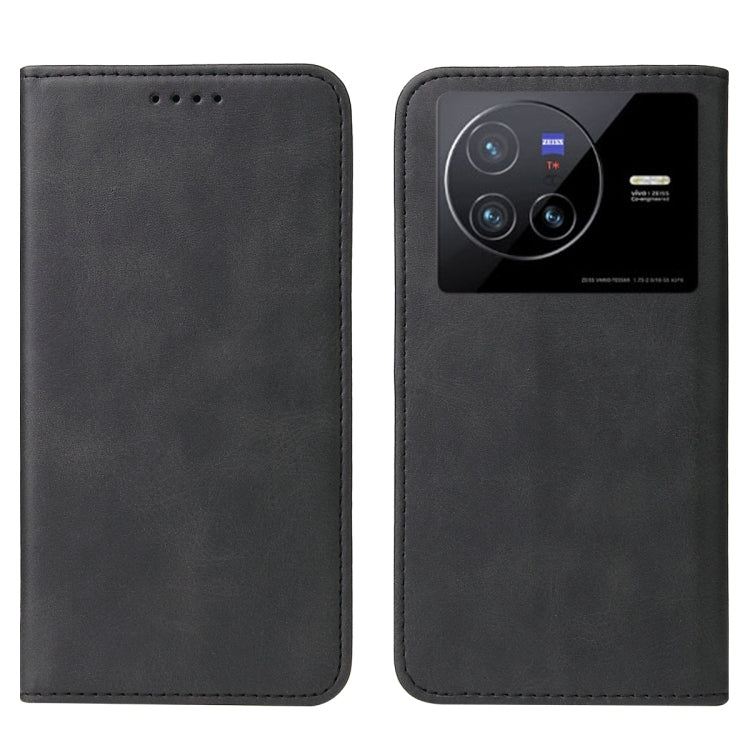 Custodia in pelle con chiusura magnetica per vivo X80 e modelli compatibili