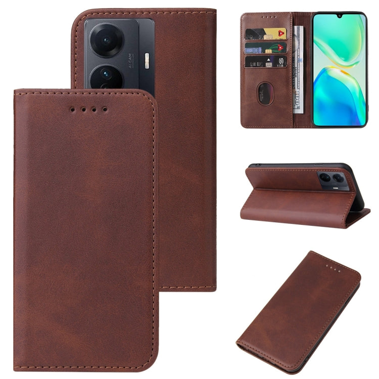 Custodia in pelle con chiusura magnetica per vivo X80 e modelli compatibili