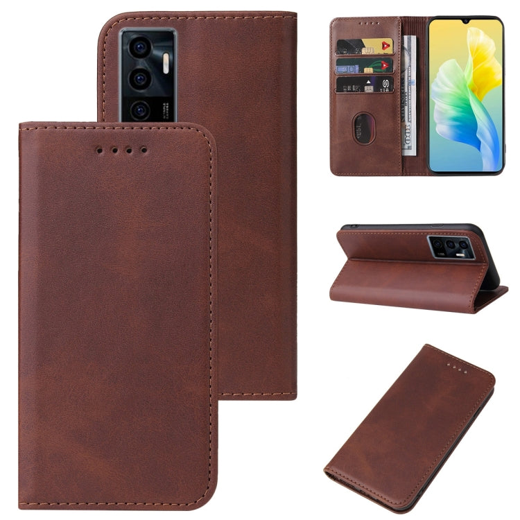 Custodia in pelle con chiusura magnetica per vivo X80 e modelli compatibili