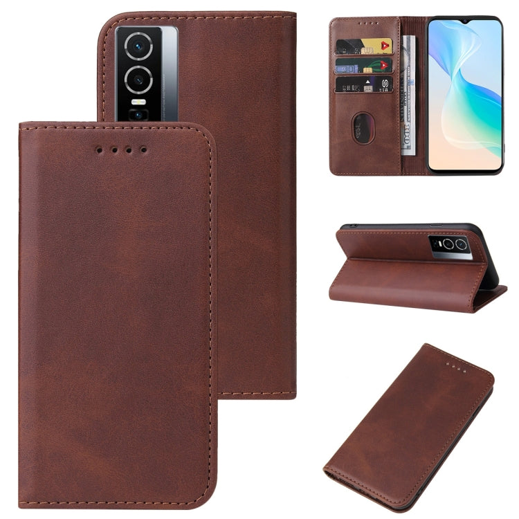 Custodia in pelle con chiusura magnetica per smartphone vivo