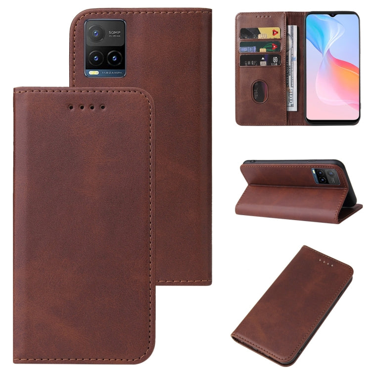 Custodia in pelle con chiusura magnetica per vivo Y20s e modelli compatibili