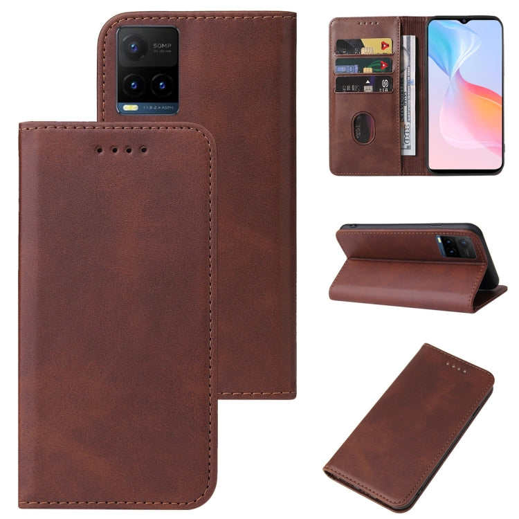 Custodia in pelle con chiusura magnetica per vivo Y20s e modelli compatibili