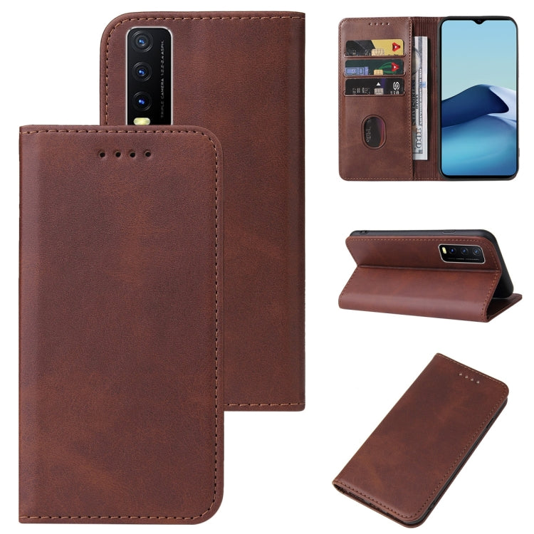 Custodia in pelle con chiusura magnetica per vivo Y20s e modelli compatibili