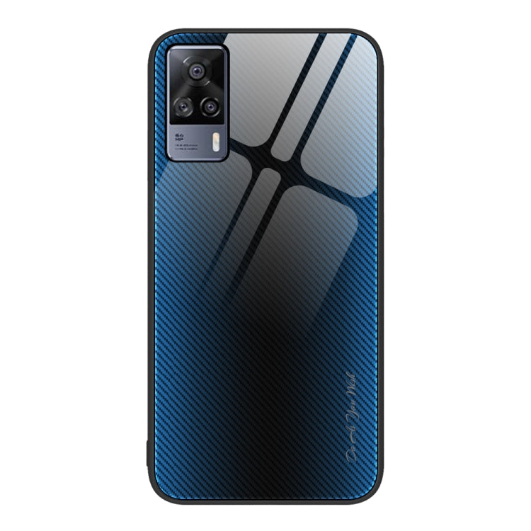 Custodia TPU con vetro sfumato per vivo S9e, vivo V21, vivo V15 e OnePlus Nord 2