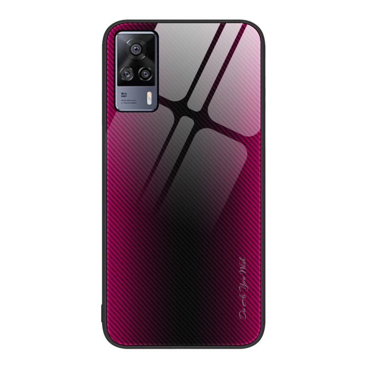 Custodia TPU con vetro sfumato per vivo S9e, vivo V21, vivo V15 e OnePlus Nord 2