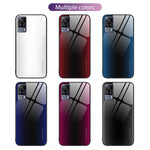 Custodia TPU con vetro sfumato per vivo S9e, vivo V21, vivo V15 e OnePlus Nord 2