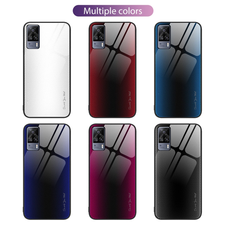 Custodia TPU con vetro sfumato per vivo S9e, vivo V21, vivo V15 e OnePlus Nord 2