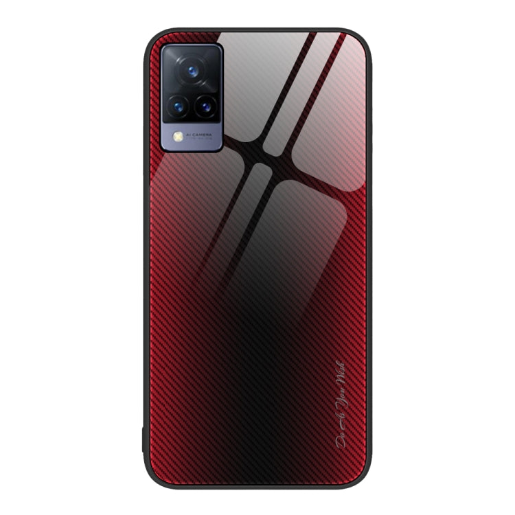 Custodia TPU con vetro sfumato per vivo S9e, vivo V21, vivo V15 e OnePlus Nord 2