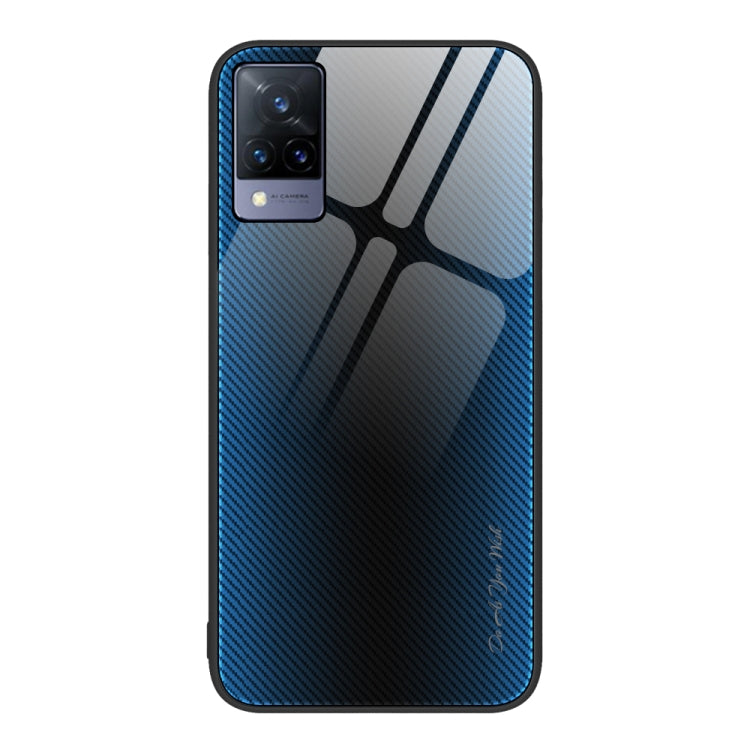 Custodia TPU con vetro sfumato per vivo S9e, vivo V21, vivo V15 e OnePlus Nord 2