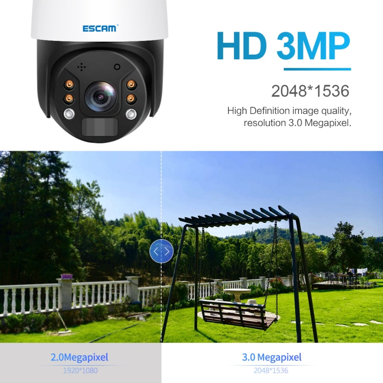Telecamera IP ESCAM QF724 3MP con pannello solare