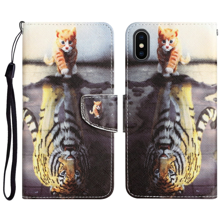 Custodia portafoglio in pelle per iPhone X con supporto