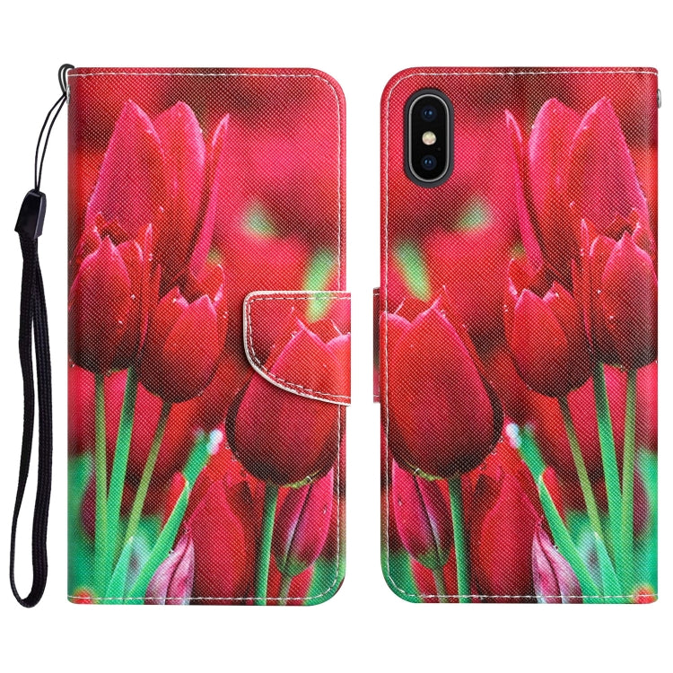 Custodia portafoglio in pelle per iPhone X con supporto