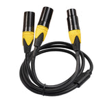 Cavo audio XLR femmina 3 pin a doppio maschio 1 m
