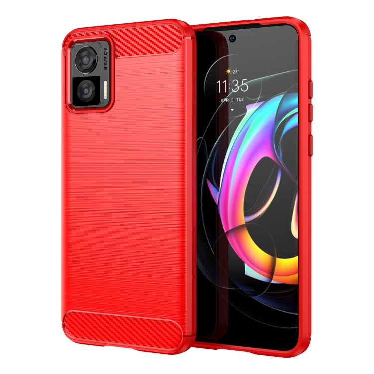 Custodia TPU in fibra di carbonio con trama spazzolata per Xiaomi Poco M4 5G