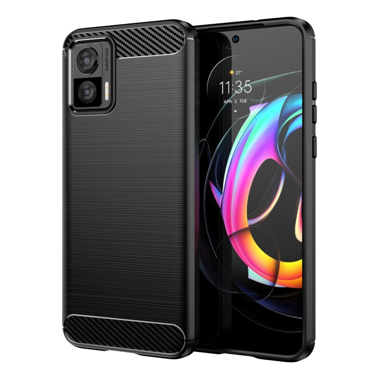 Custodia TPU in fibra di carbonio con trama spazzolata per Xiaomi Poco M4 5G