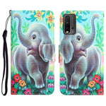 Custodia in pelle con disegno colorato per Xiaomi Redmi 9T