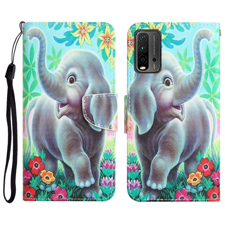 Custodia in pelle con disegno colorato per Xiaomi Redmi 9T