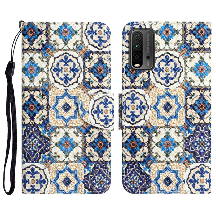 Custodia in pelle con disegno colorato per Xiaomi Redmi 9T