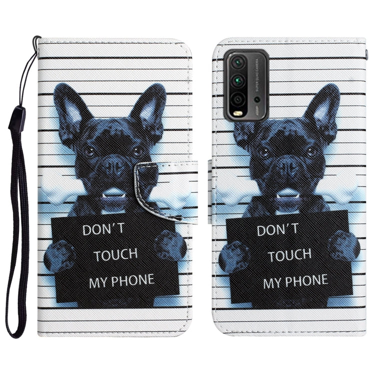 Custodia in pelle con disegno colorato per Xiaomi Redmi 9T