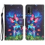 Custodia in pelle con disegno colorato per Xiaomi Redmi 9T