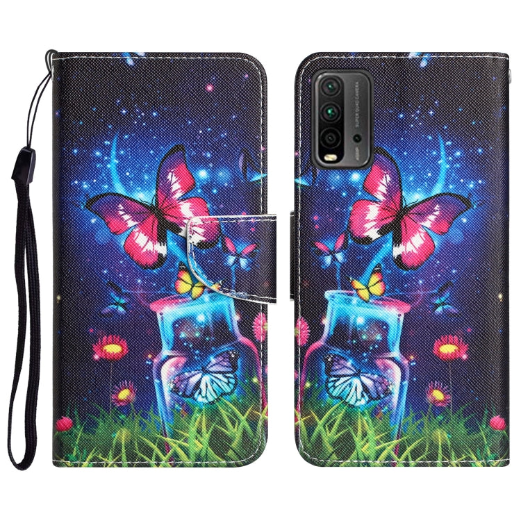 Custodia in pelle con disegno colorato per Xiaomi Redmi 9T