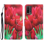 Custodia in pelle con disegno colorato per Xiaomi Redmi 9T
