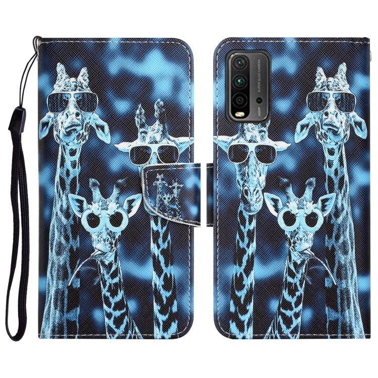 Custodia in pelle con disegno colorato per Xiaomi Redmi 9T
