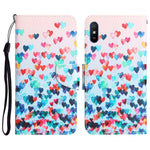 Custodia in pelle con disegno colorato per Xiaomi Redmi 9A