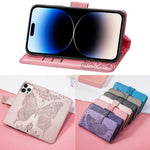 Custodia in pelle goffrata per iPhone 14 Pro Max