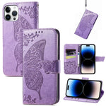 Custodia in pelle goffrata per iPhone 14 Pro Max