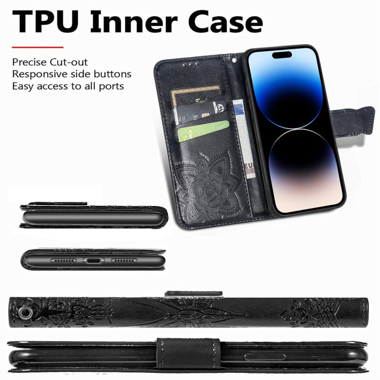 Custodia in pelle goffrata per iPhone 14 Pro Max