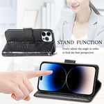 Custodia in pelle goffrata per iPhone 14 Pro Max