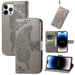 Custodia in pelle goffrata per iPhone 14 Pro Max