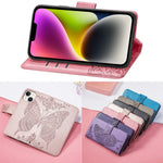 Custodia in pelle goffrata per iPhone 14 Plus