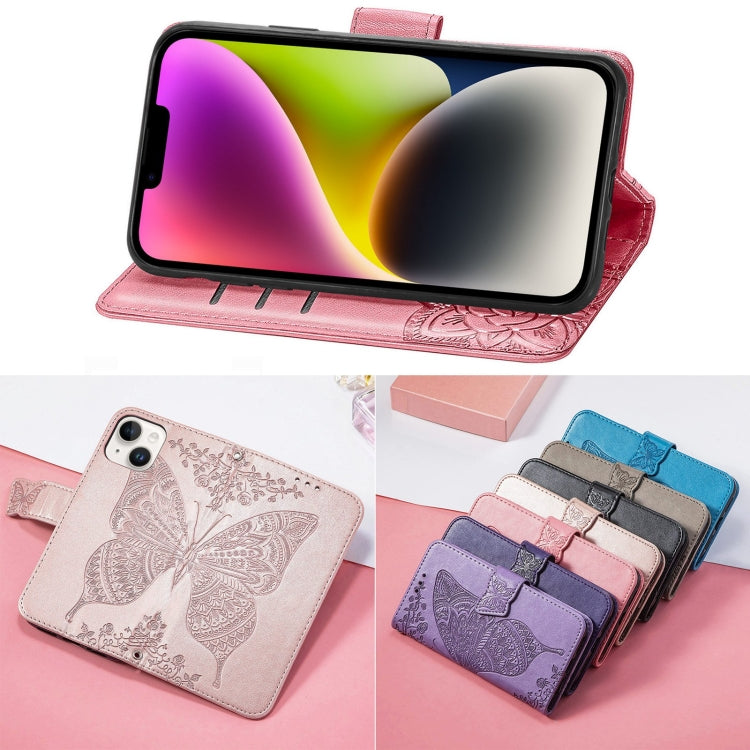Custodia in pelle goffrata per iPhone 14 Plus